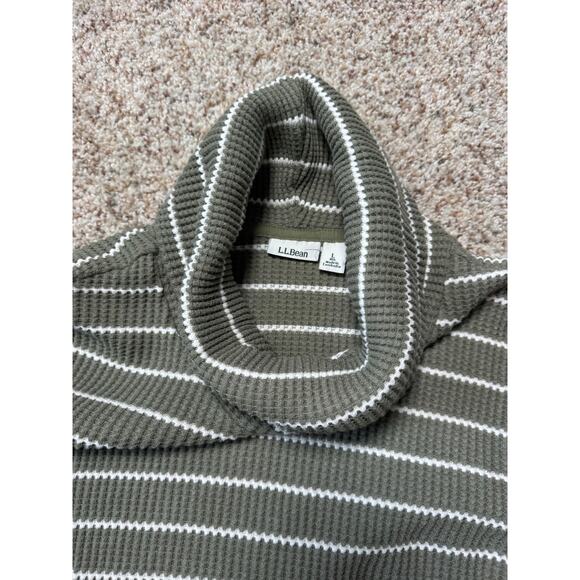 L.L. Bean Thermal Turtle Neck Shirt/Sweatshirt, Women's Large, super soft; Green - Picture 10 of 10